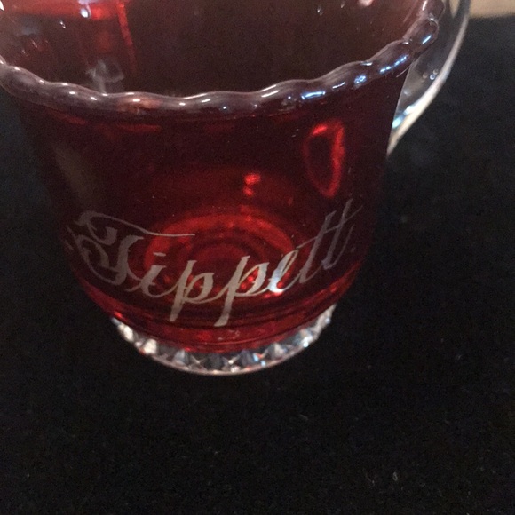 Antique ruby red flash glass fair souvenir one 1902 one cute Baby Tippett - Picture 11 of 16